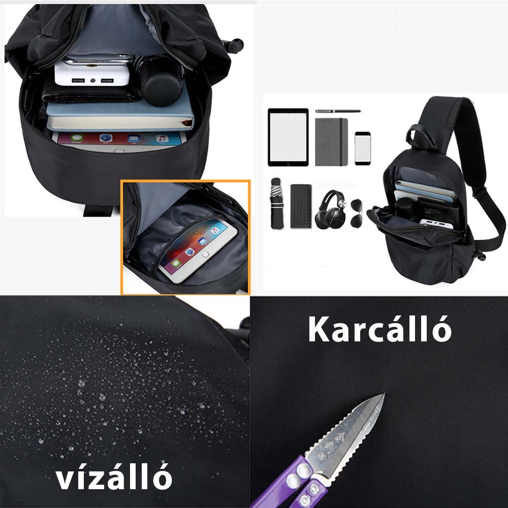 Dollcini Divatos Férfi Melltáska – Víz- és Karcálló, Praktikus