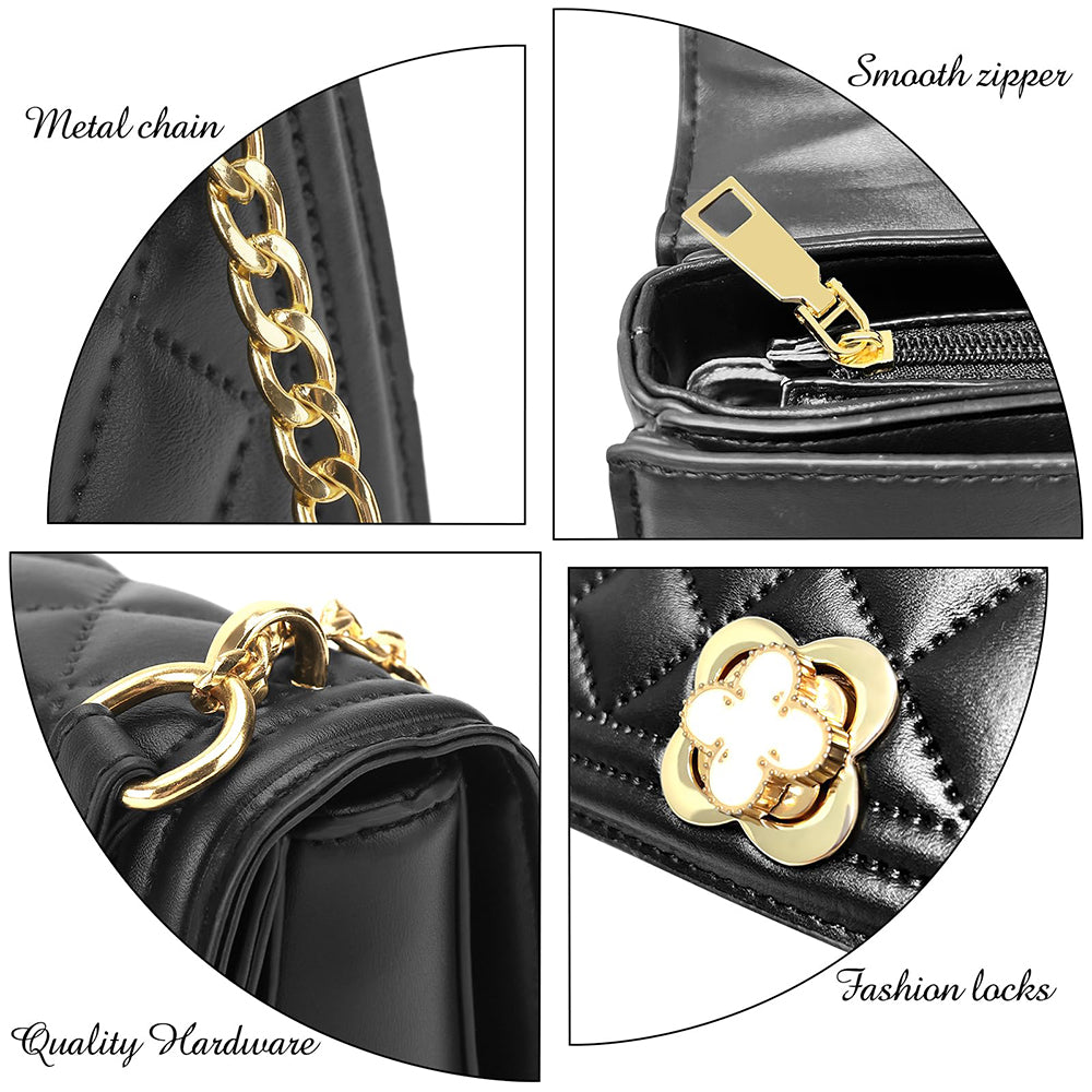 Dollcini Steppelt Női Futártáska – Elegáns, Aranyláncos Válltáska