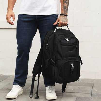 Dollcini Uniszex Laptop Hátizsák – Vízálló Utazóhátizsák, USB Töltőporttal, Fekete