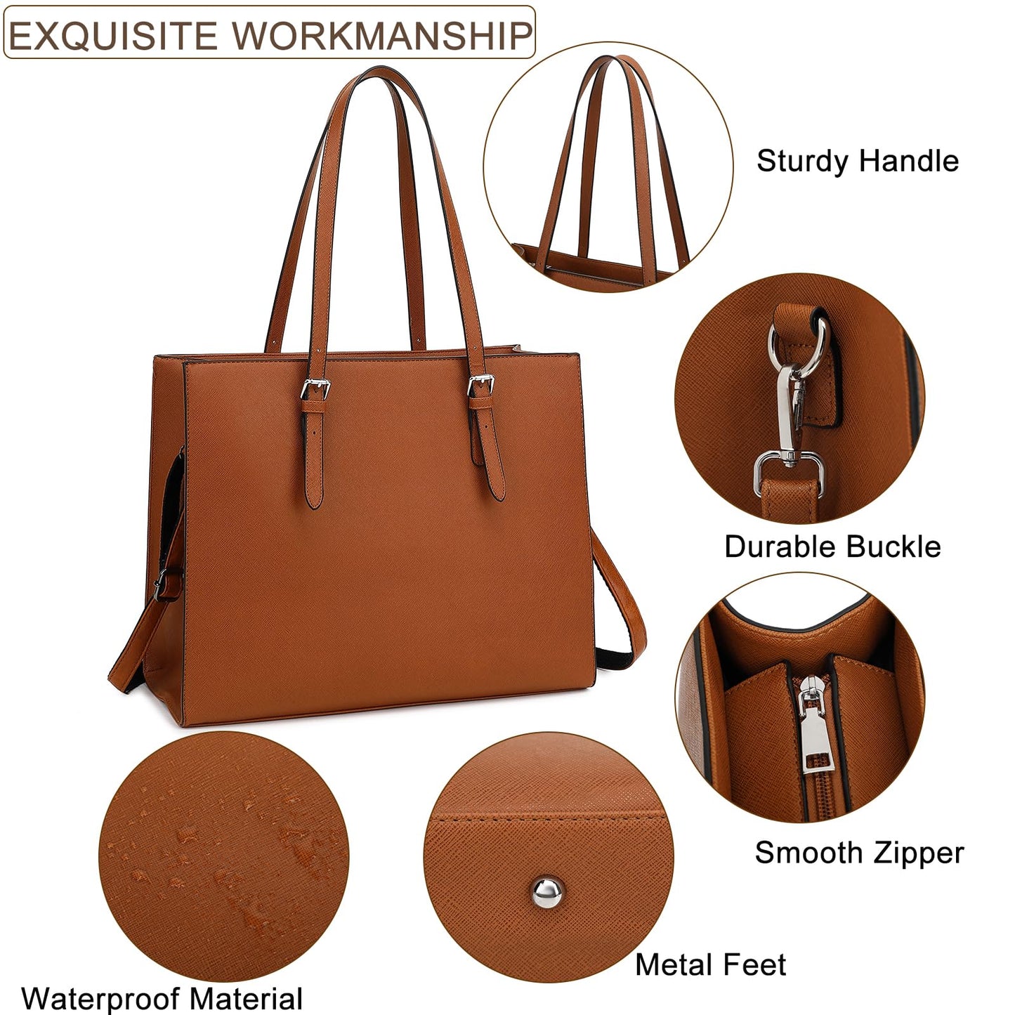 Dollcini Elegáns Női Laptoptáska – Vízálló Műbőr, 15,6" Laptophoz