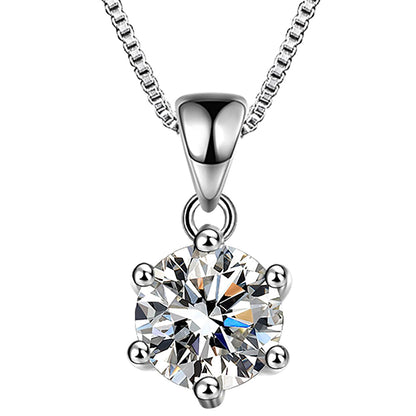 Dollcini Moissanit Nyaklánc – 3 Karátos, 925 Ezüst Pasziánsz Medál Nőknek