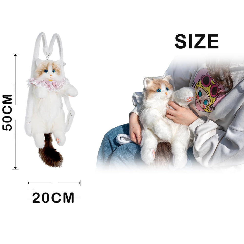 Dollcini Plüss Cica Hátizsák – Realisztikus Gyerek Táska