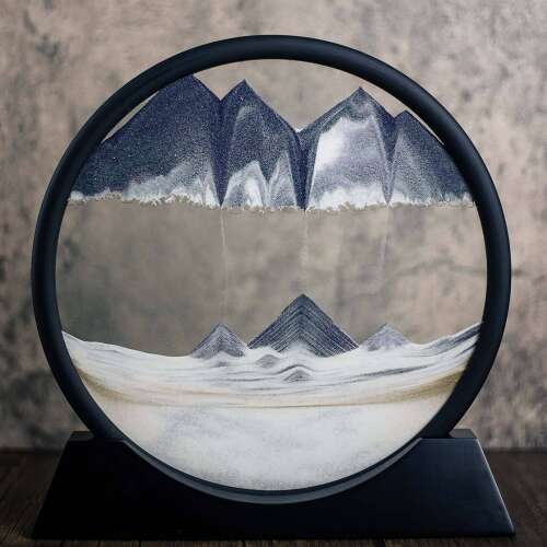 Dollcini Otthon 3D Mozgó Homokfestmény – Dinamikus Homokóra Dekor, 7"inch