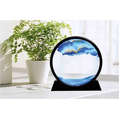 Dollcini Otthon 3D Mozgó Homokfestmény – Dinamikus Homokóra Dekor, 7"inch