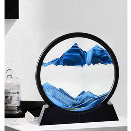 Dollcini Otthon 3D Dinamikus Homokfestmény – Közepes Üvegkeret Dekoráció, 12"inch