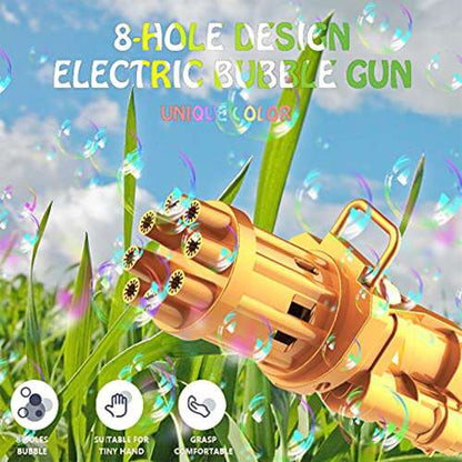 Dollcini Mini Gatling Buborékfújó – 8 Lyukú Játék Gyerekeknek