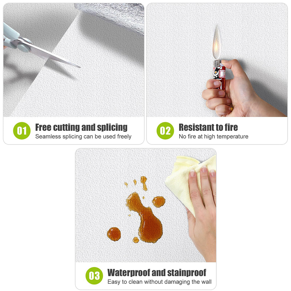 Dollcini Otthon Öntapadó Fóliatapéta – Fehér, Finomszemcsés Mintával