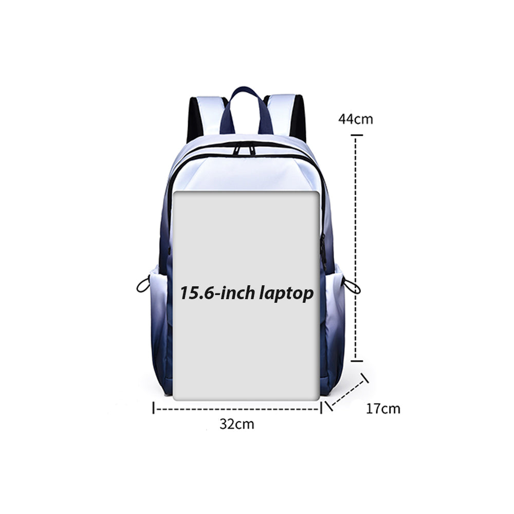 Dollcini Uniszex Laptop Hátizsák – Gradiens Mintás, Univerzális Iskolatáska