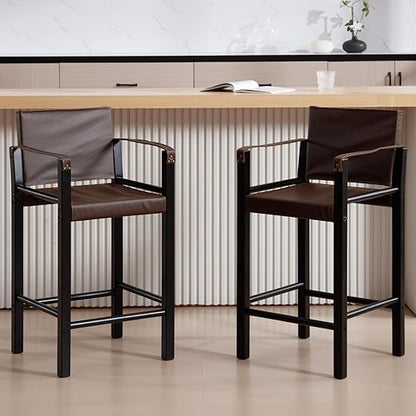 Dollcini Otthon Modern Karfás Bárszék – Prémium Bőr, 2 darabos szett