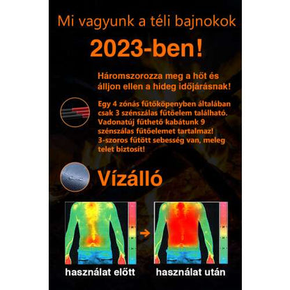 Dollcini Fűthető Férfi Mellény – 9 Zónás, USB Töltéssel, Fekete [A powerbankot külön kell megvásárolni]