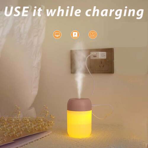 Dollcini Otthon Párásító – Melegfényű Aromaterápiás Illóolaj Diffúzor Dekor