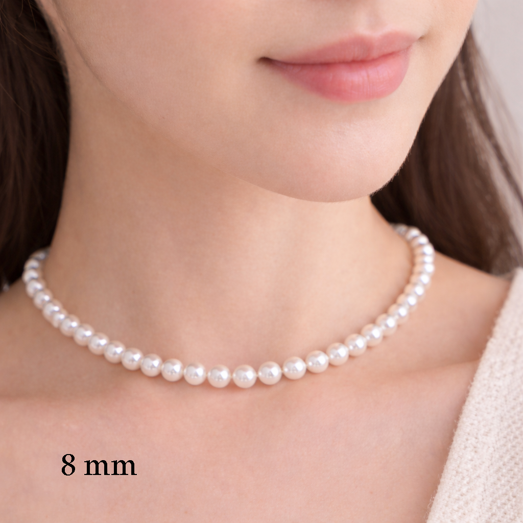 Dollcini Klasszikus Gyöngysor – Gyöngy nyaklánc (4 / 8 / 10 mm)