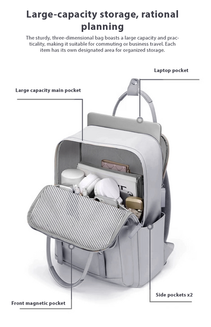 Dollcini, Unisex Üzleti Utazó Hátizsák – 16” Laptophoz, Bővíthető, Vízálló (36–55L)