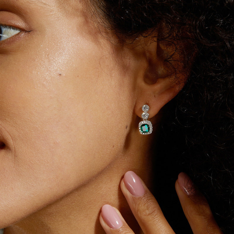 Dollcini, 925 Ezüst Zöld Köves Ékszer Kollekció – Gyűrű, Nyaklánc, Fülbevaló vagy 3 Részes Szett