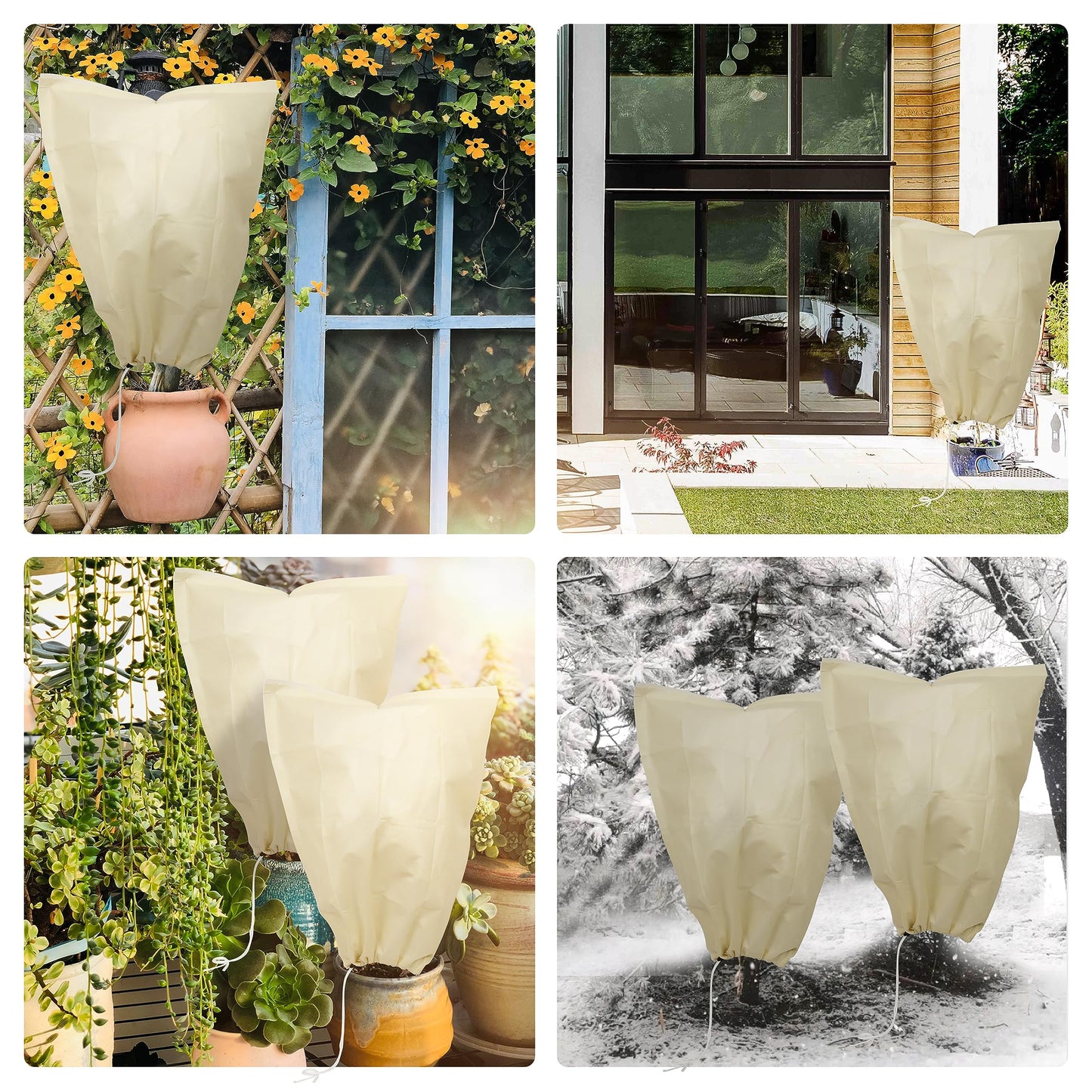 Dollcini Otthon Fagyvédő Növényzsák – Vastagított, Szélálló, Fehér