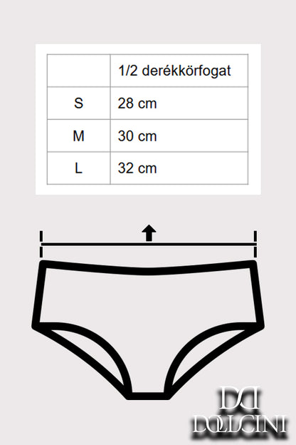 Dollcini, Klasszikus női bugyi,95% Pamut + Spandex-Többszínű, 6 db-os Csomag,82322