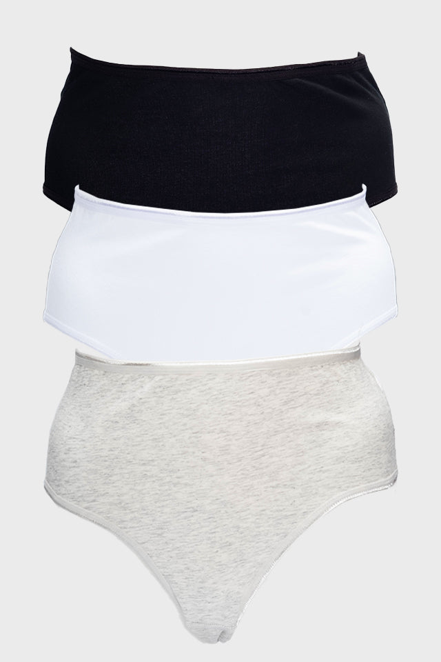 Dollcini Magas Derekú, Női Menstruációs Bugyi Szett - 95% Pamut, Szivárgásmentes, 3 db-os Csomag