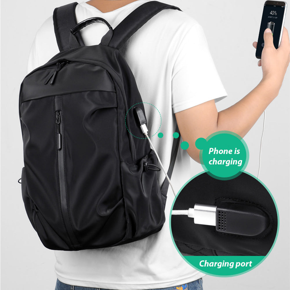 Dollcini Uniszex Laptop Hátizsák – Vízálló Utazóhátizsák, USB Töltőporttal, 15,6"