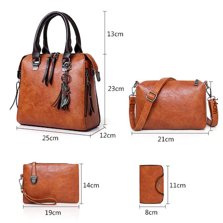 Dollcini 4 Részes Műbőr Táskaszett – Kézitáska és Válltáska