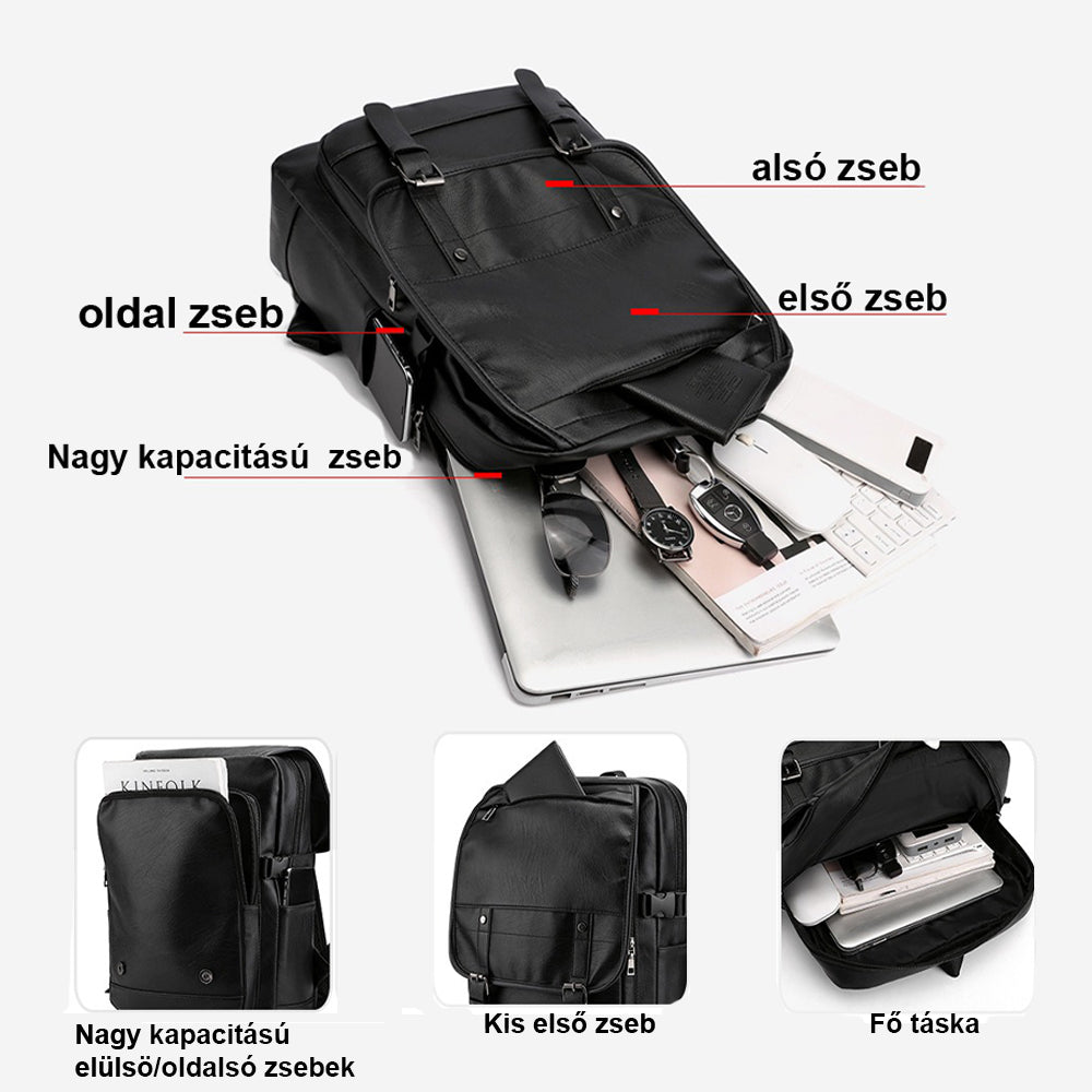 Dollcini Uniszex Laptop Hátizsák – Vízálló, 15.6” Laptophoz