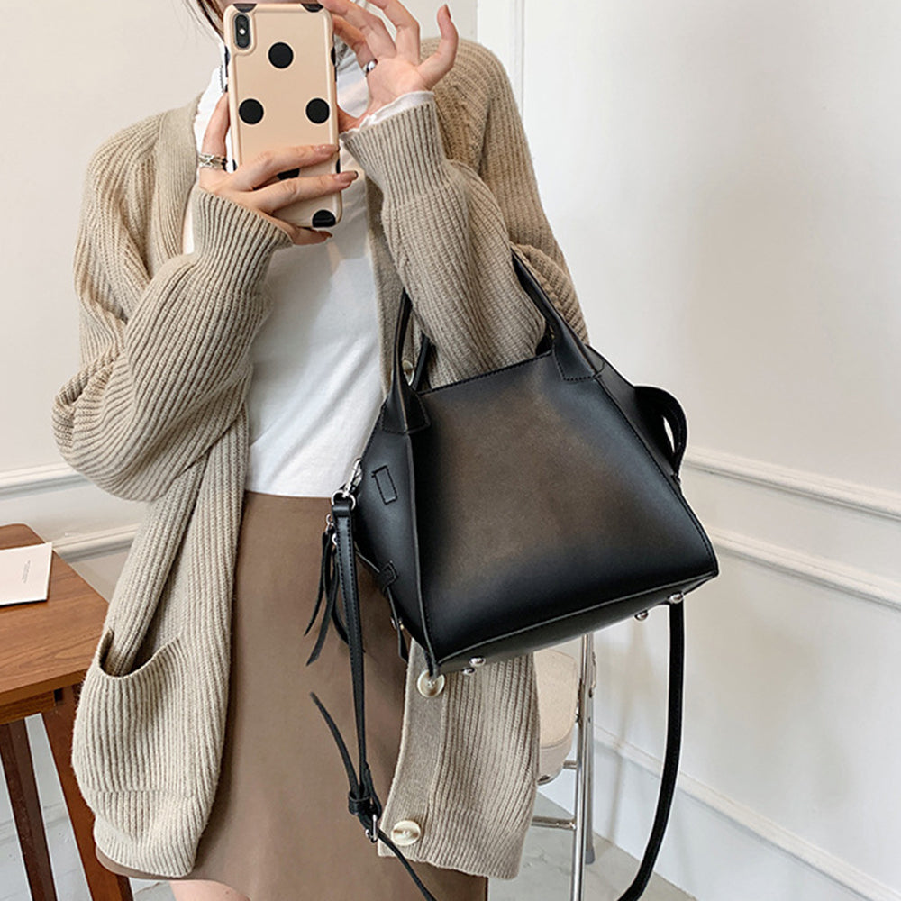 Dollcini Női Munkatáska – Elegáns, Vízálló Műbőr, Fekete